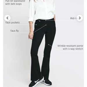 Betabrand Black Boot Cut Pants